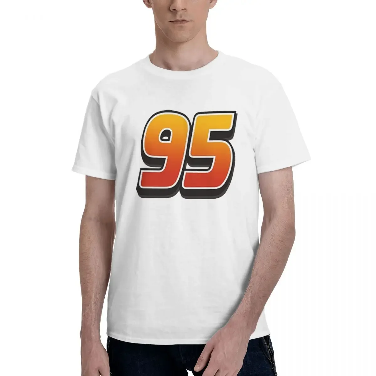 Lightning Mcqueen Cars 95 100% Cotone T-Shirt Moda Uomo Magliette Uomo Girocollo Manica Corta S-6Xl
