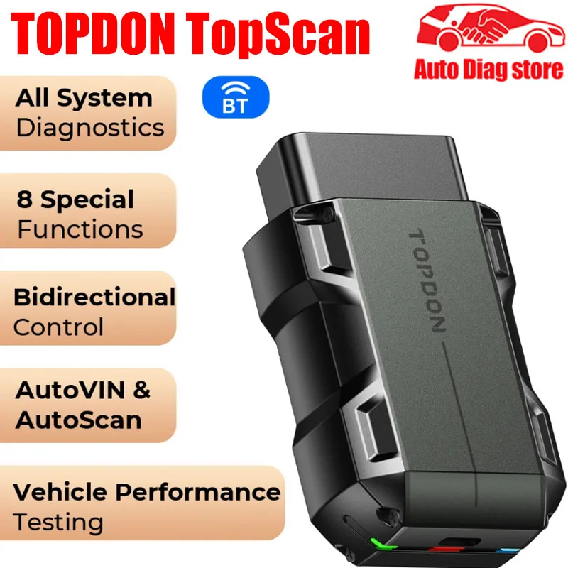 Strumento Diagnostico Intelligente Per Scanner Topdon Topscan Lite Guida Alla Riparazione Dtc Lettore Di Codici Obd2 Bluetooth