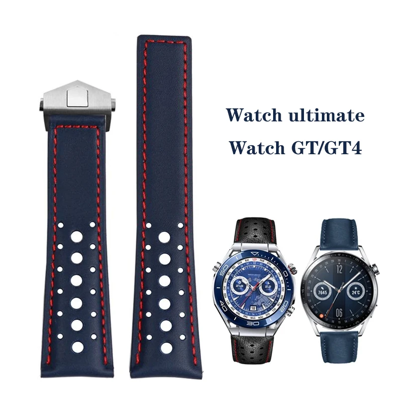 Cinturino Traspirante Da 22Mm Per Huawei Gt Gt4 Watch New Smartwatch Wristband Tag Heuer Ultimate Excellent Master Leather Strap