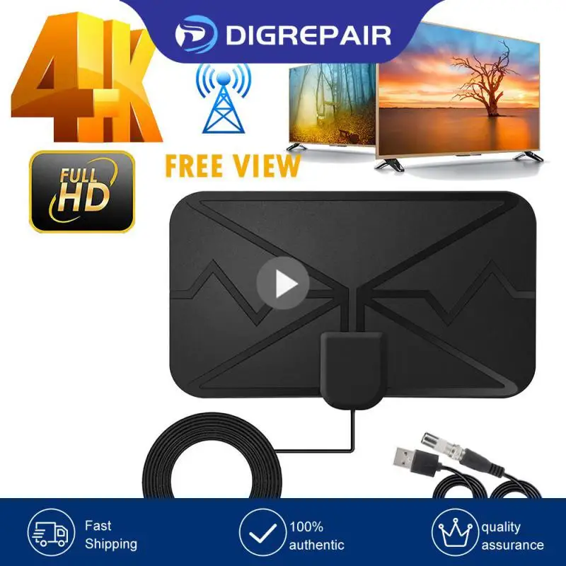 Miles Smart Tv Antenna 4K 25Db Digital Dvb-T2 1080P Antenna Con Amplificatore Booster Per Camper Barca Fuori Campeggio