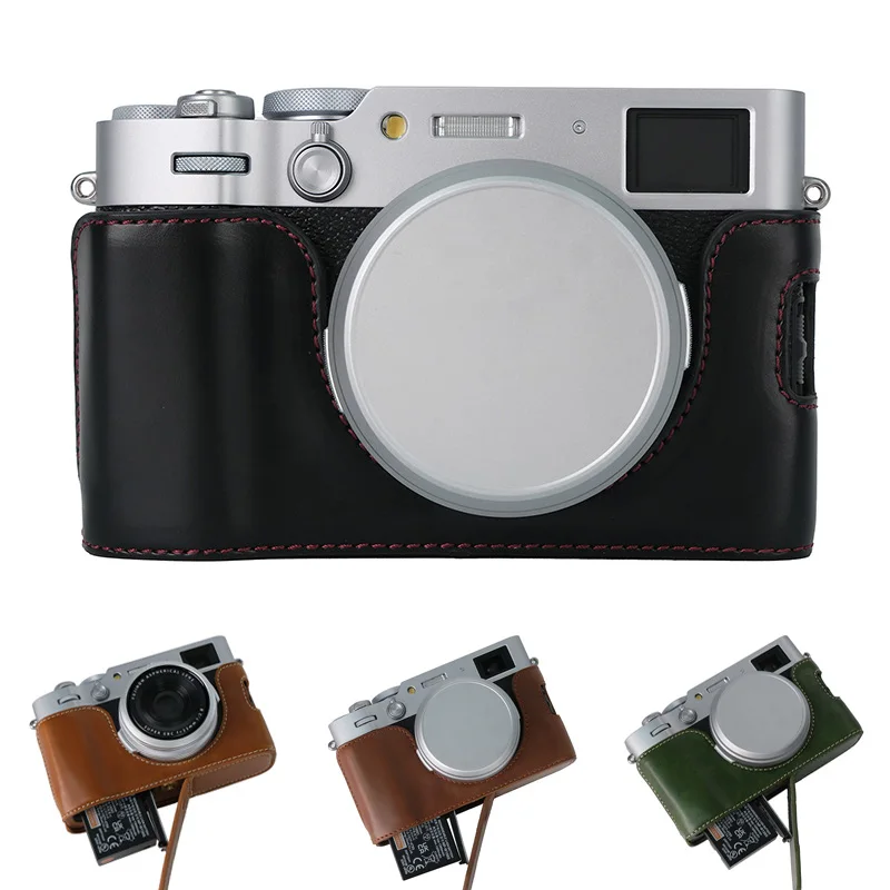 Mezza Custodia In Pelle Per Impugnatura Per Fotocamera Fuji X100Vi Fujifilm