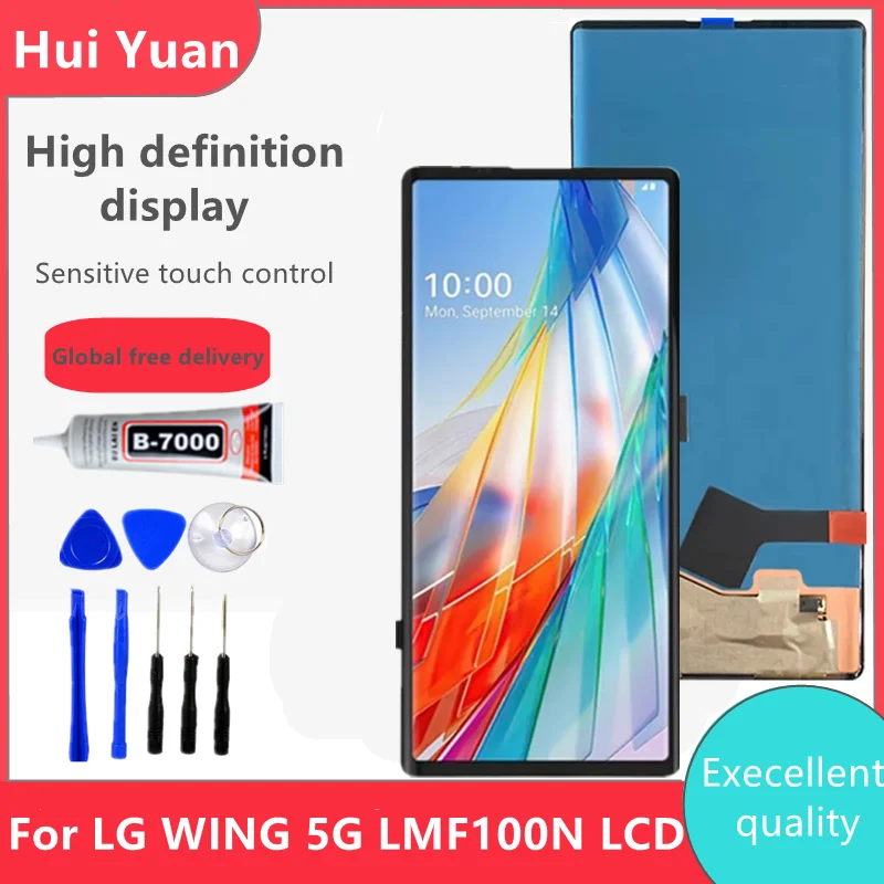 Display Lcd Super Amoled Originale Per Lg Wing 5G Display Lcd Per Lg Wing 5G Lmf100N Display Lcd Touch Digitizer Assembly