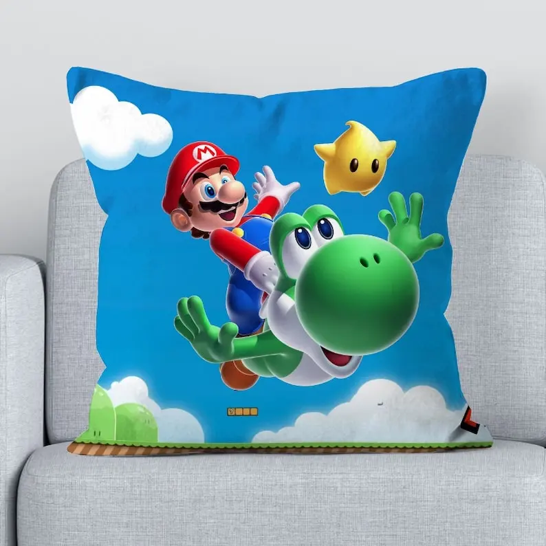 Super Mario Bro Federa Per Cuscino Fungo Federa Super Mario Brothers Federa Luigi Regalo Di Compleanno