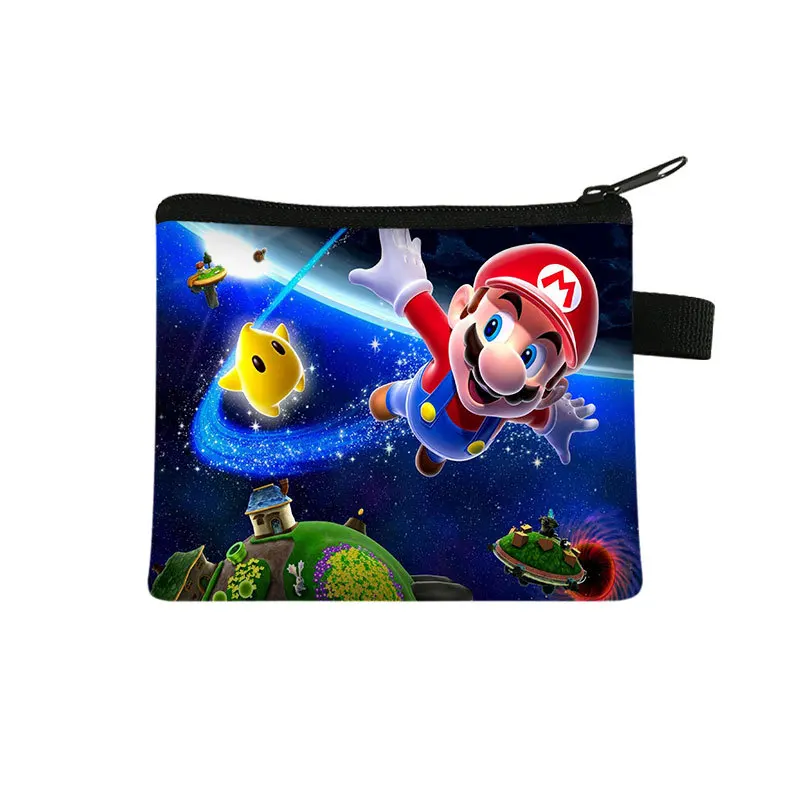 2024 New Super Mario Wallet Anime Game Bowser Yoshi Luigi Cartoon Cute Zipper Pouch Bag Per Bambini Portamonete Portamonete