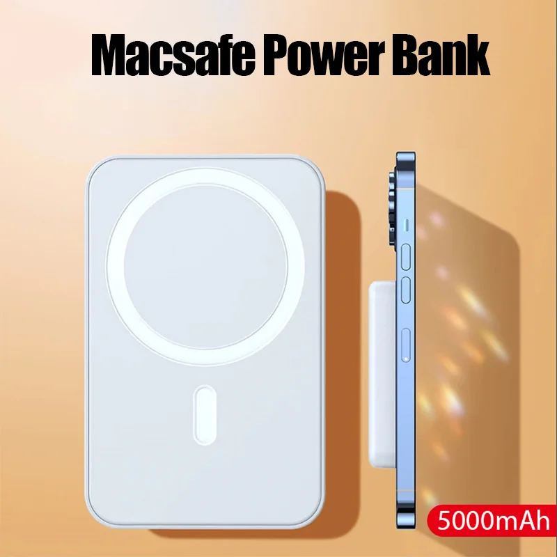 Power Bank Magnetico Adatto Per La Serie Apple Magsafe Magnetic Wireless Power Bank Portatile Power Bank Per Telefono Cellulare Freeshipping