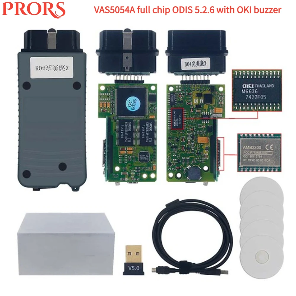 Nuovo Vas5054A Full-Chip Odis 7.2.1 Con Cicalino Oki Per Strumento Diagnostico Volkswagen Audi Skoda Gratuito 12.1.1 Odis 5.2.6 5054A