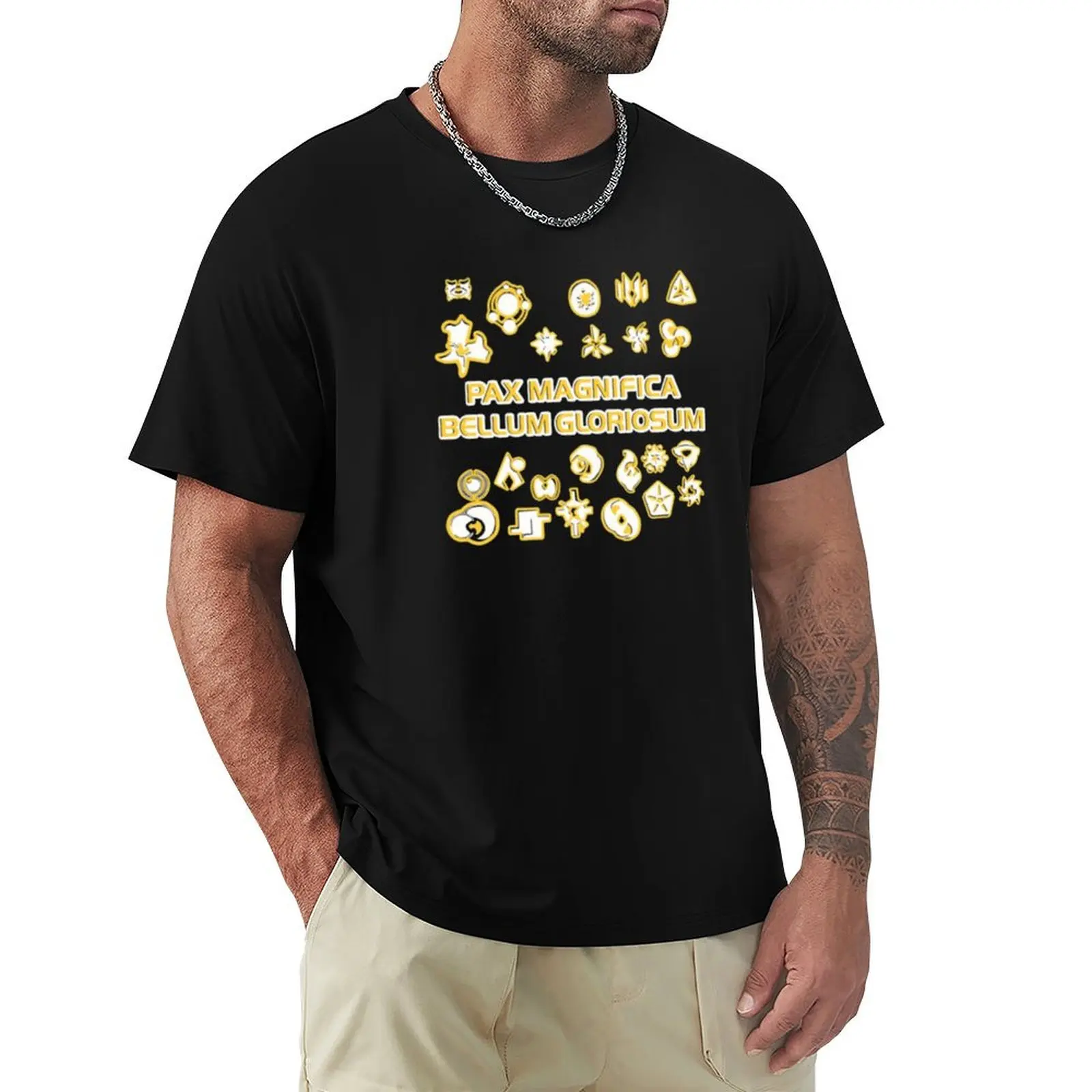 Simboli Di Fazione Duotone Pax Magnifica Bellum Gloriosum Twilight Imperium T-Shirt Magliette Doganali Per Uomo