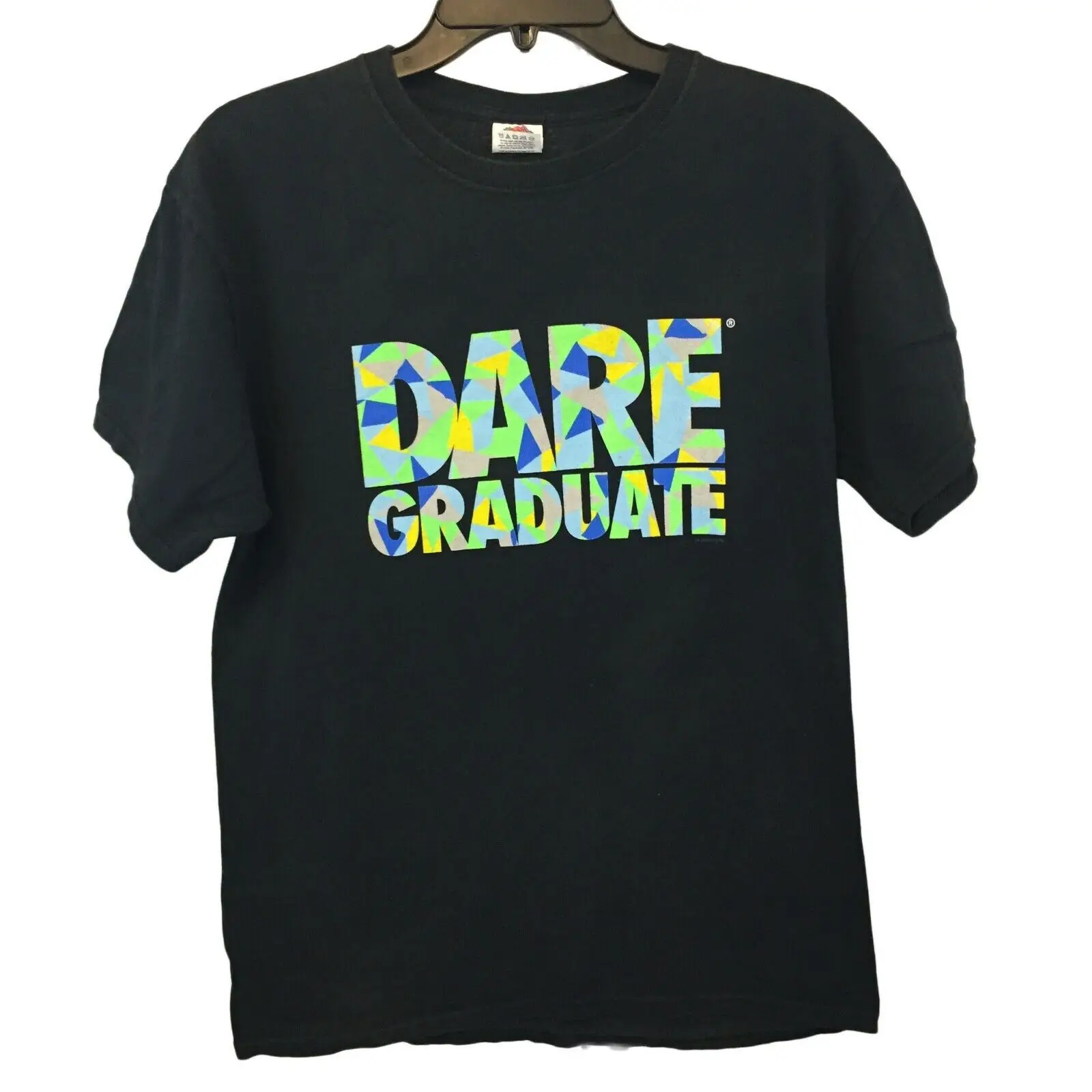 Fruit Of The Loom Dare Graduate Neon Digital Classic Print Tee Shirt Mens M