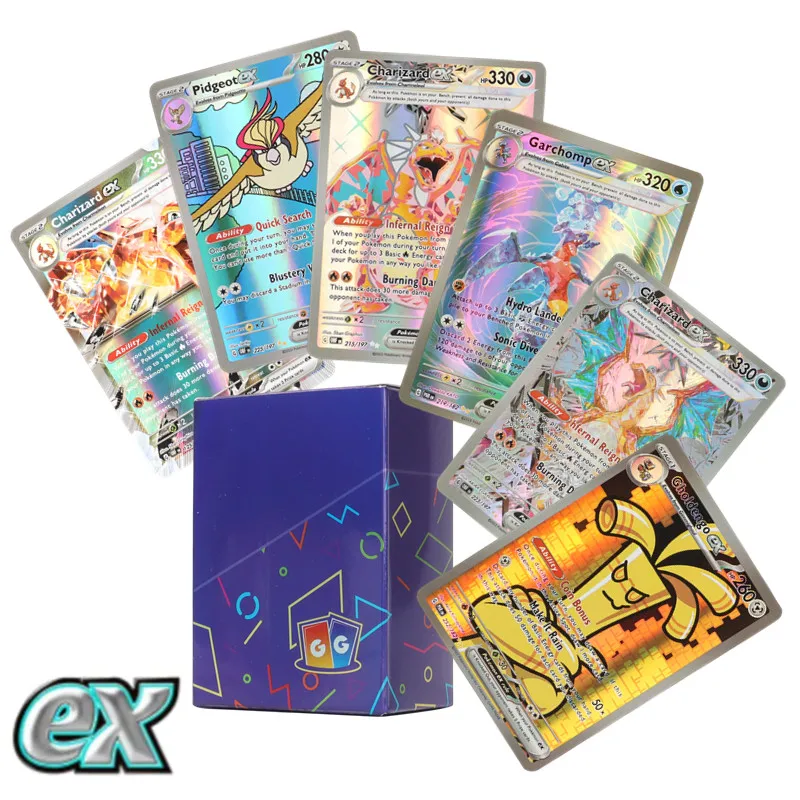 100 Pezzi Di Carte Pokemon Scarlatto E Viola Titanio Cristallo Charizard Ex Battle Card Trading Card