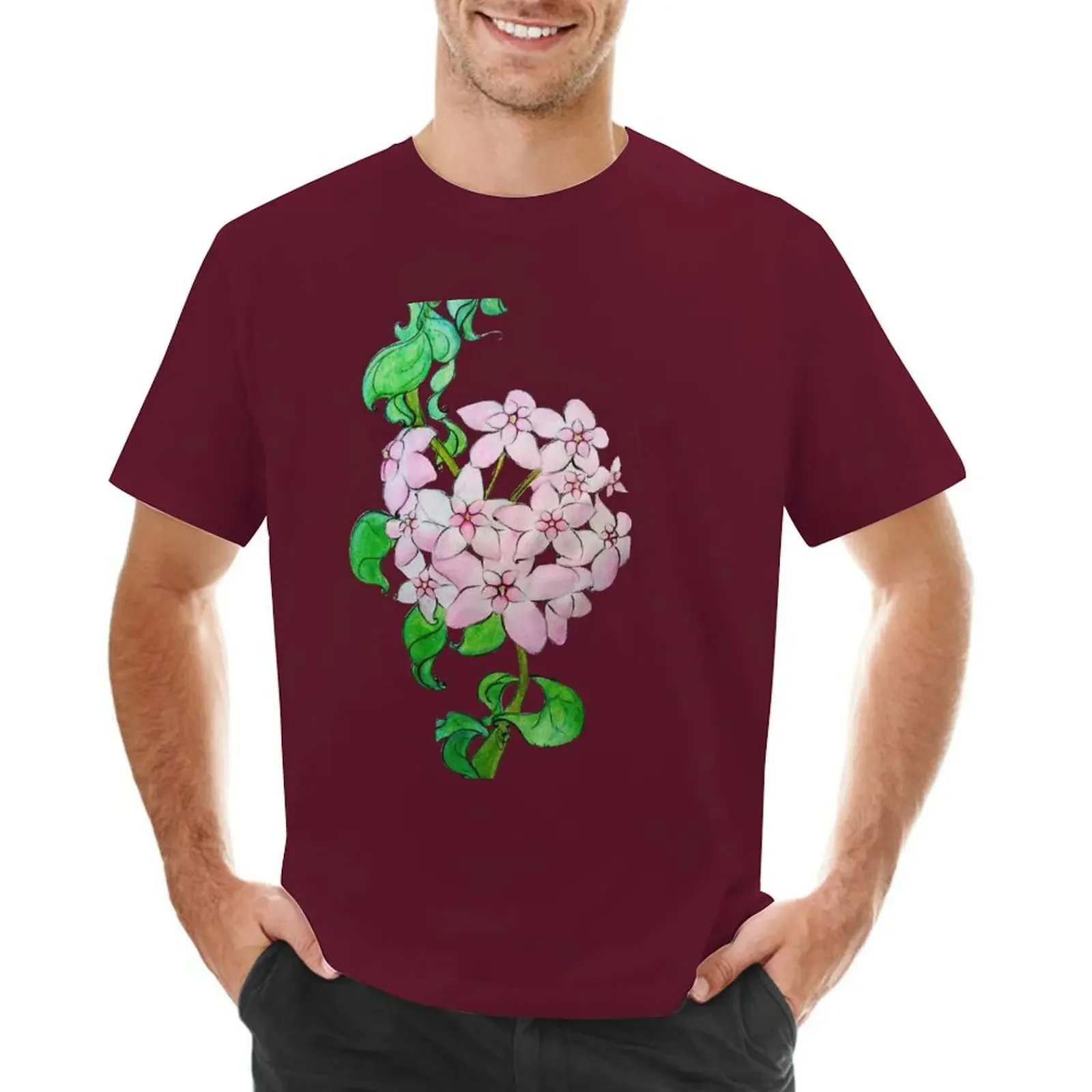 T-Shirt Compacta Hoya Abbigliamento Hippie Camicetta Oversize Vintage Magliette Da Uomo