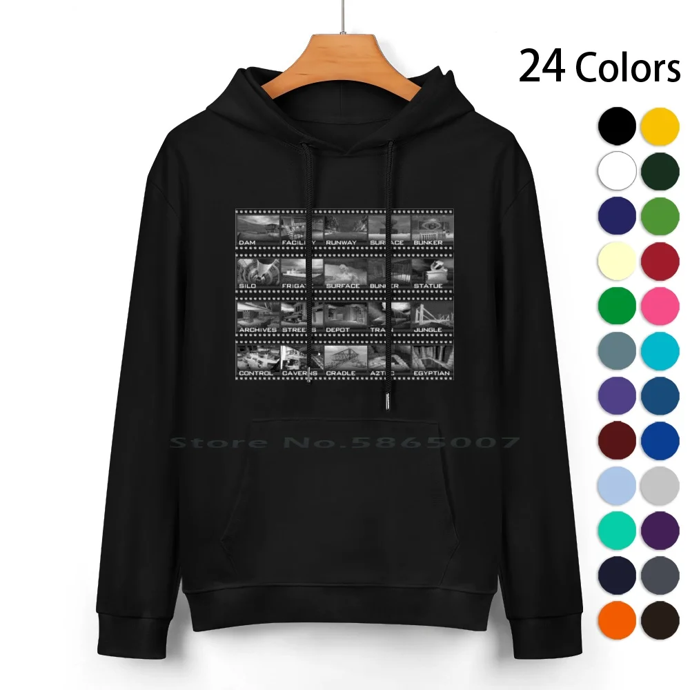 Seleziona Mission Maglione Con Cappuccio In Puro Cotone 24 Colori Goldeneye N64 007 Gaming 64 Retro Donkey Kong Gamer Pierce Brosnan Video