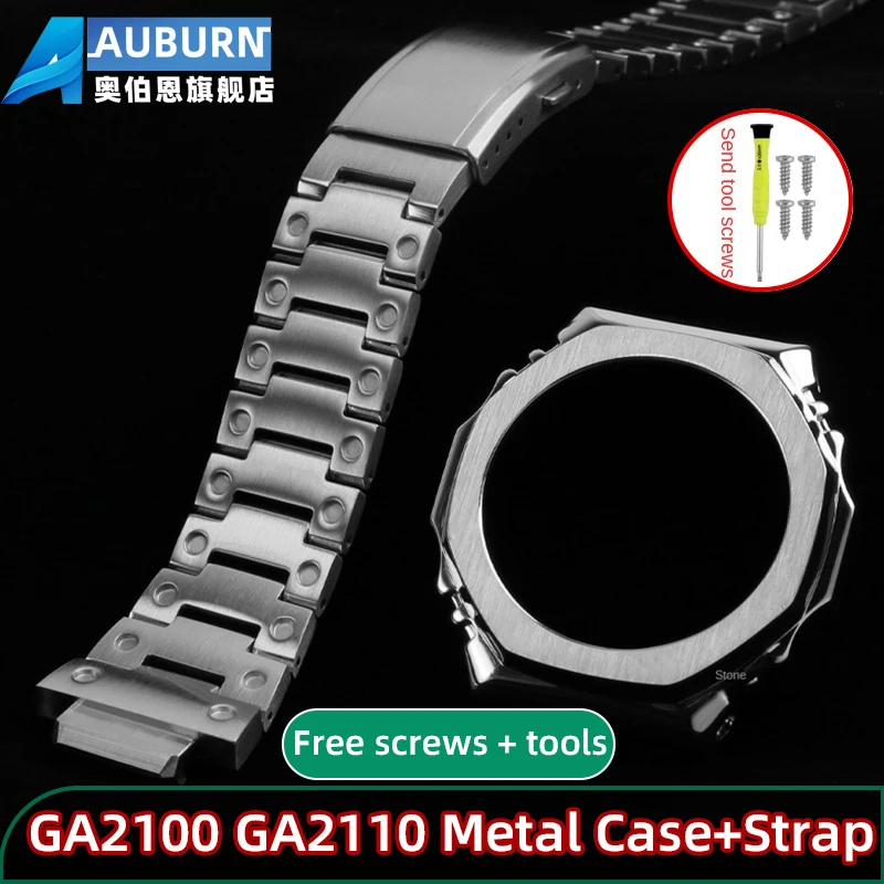 Ga2100 Ga2110 Custodia In Metallo + Cinturino Per Casio Catena Modificata Personalizzata Cinturino In Acciaio Inossidabile Modificatio Royal Oak Acces