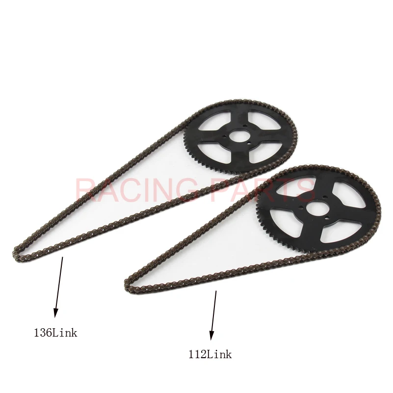 112 O 136 Maglie 25H Catena Catena Piastra Ingranaggi Motocross Per 47Cc 49Cc Mini Dirt Atv Motor Pocket Bikes Minimoto