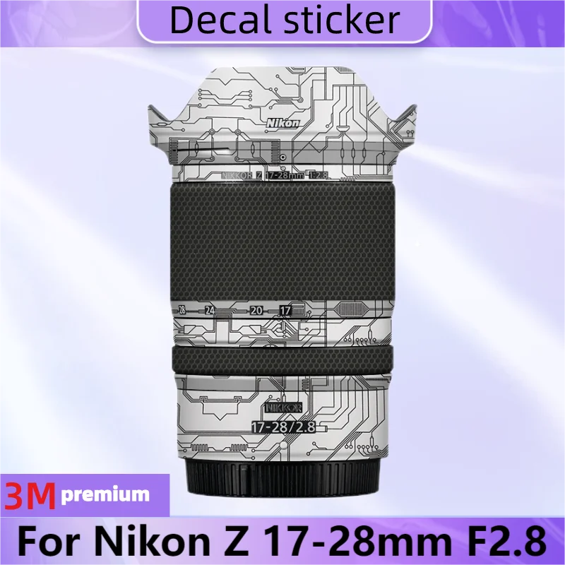 Decalcomania Della Pelle Per Nikon Z 17-28Mm F2.8 Adesivo Per Obiettivo Della Fotocamera Pellicola Protettiva In Vinile Per Nikkor Z17-28 17-28 2.8 F/