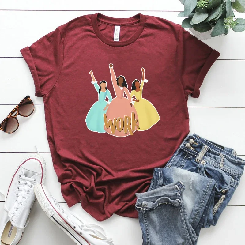 Maglietta Hamilton On Broadway Angelica Eliza E Peggy Work Schuyler Sisters T-Shirt King George Iii Hamilton Tees Maglietta Casual