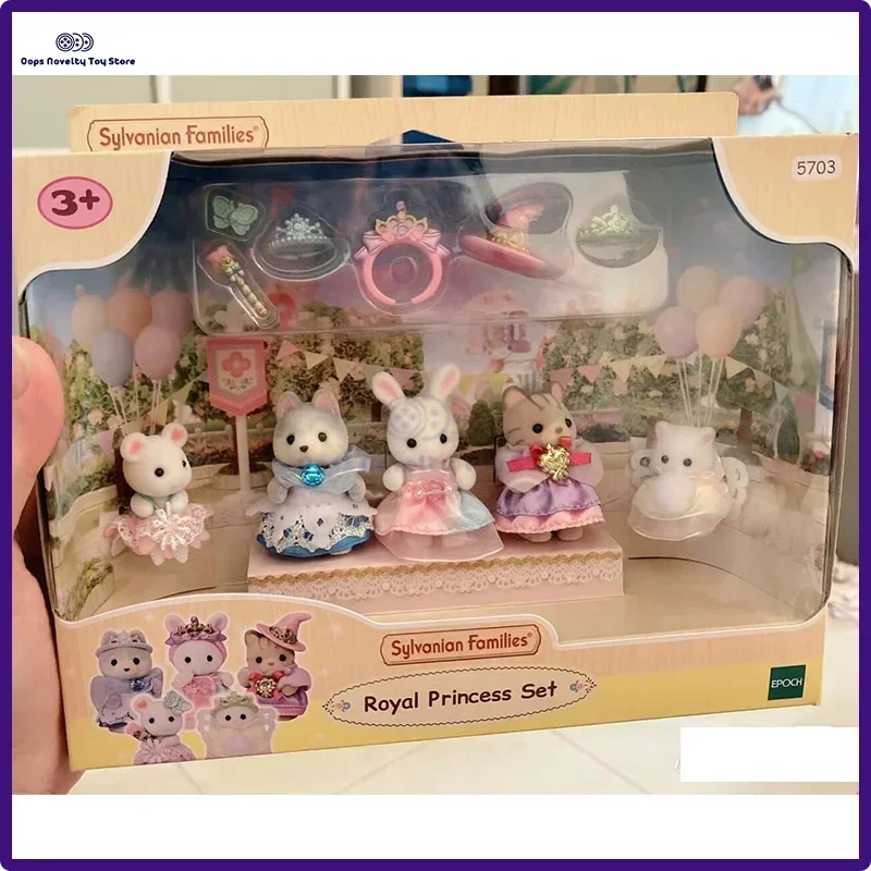 Famiglie Sylvanian Mermaid Royal Princess Series Anime Figure Model Pendant Giocattoli Per Bambini Ornamento Per La Stanza Regalo Di Compleanno Per Ba