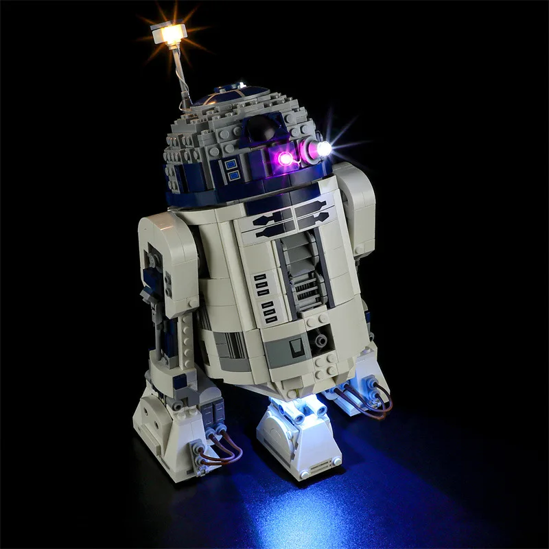 (Solo Luce A Led) 75379 Star Buildable R2-D2 Robot Building Blocks Set Di Kit Di Mattoni Non Includere Il Modello