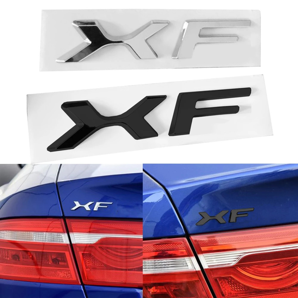 3D Car Emblem Sticker Pannello Del Bagagliaio Posteriore Xf Lettering Logo Badge Decalcomania Per Jaguar Xf Auto Accessori Esterni