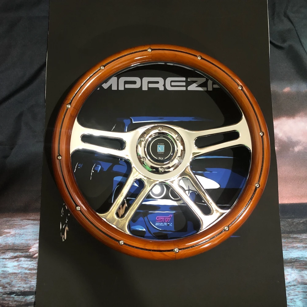 Jdm 14 Pollici 4 Raggi Universal Classic Nardi Abs Volante Racing Wood Nd Volante Volantes Per Toyota Vw Honda Bmw