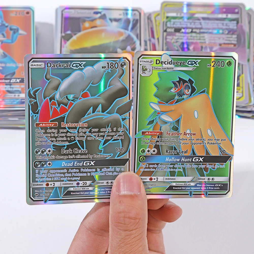 100Pc Pokemon Card Sleeves Giochi Trasparenti Gx Protector Cards Folder Yugioh Pokemon Case Holder Kids Toy Gifts
