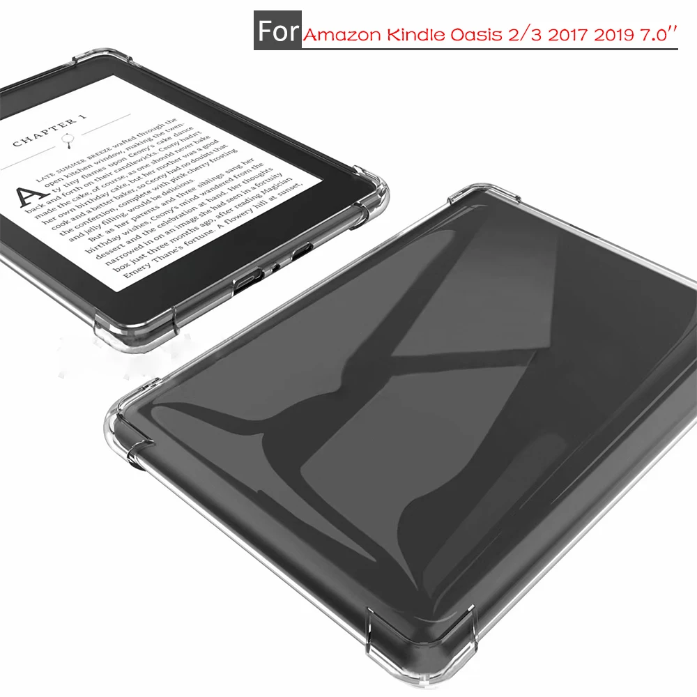 Custodia In Silicone Per Amazon Kindle Oasis 3 2019 7.0 Pollici Kindle Oasis 2 2017 7.0 ''Trasparente Trasparente Morbido Tpu Cover Posteriore Per Tab