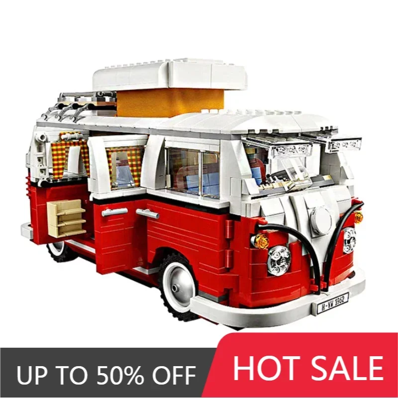 1354Pcs Volkswagen T1 Camper Bricks Van Car Bluding Blocks High-Techc Ideas Bus Compatibile 10220 Giocattoli Per Regalo Di Compleanno Per Bambini