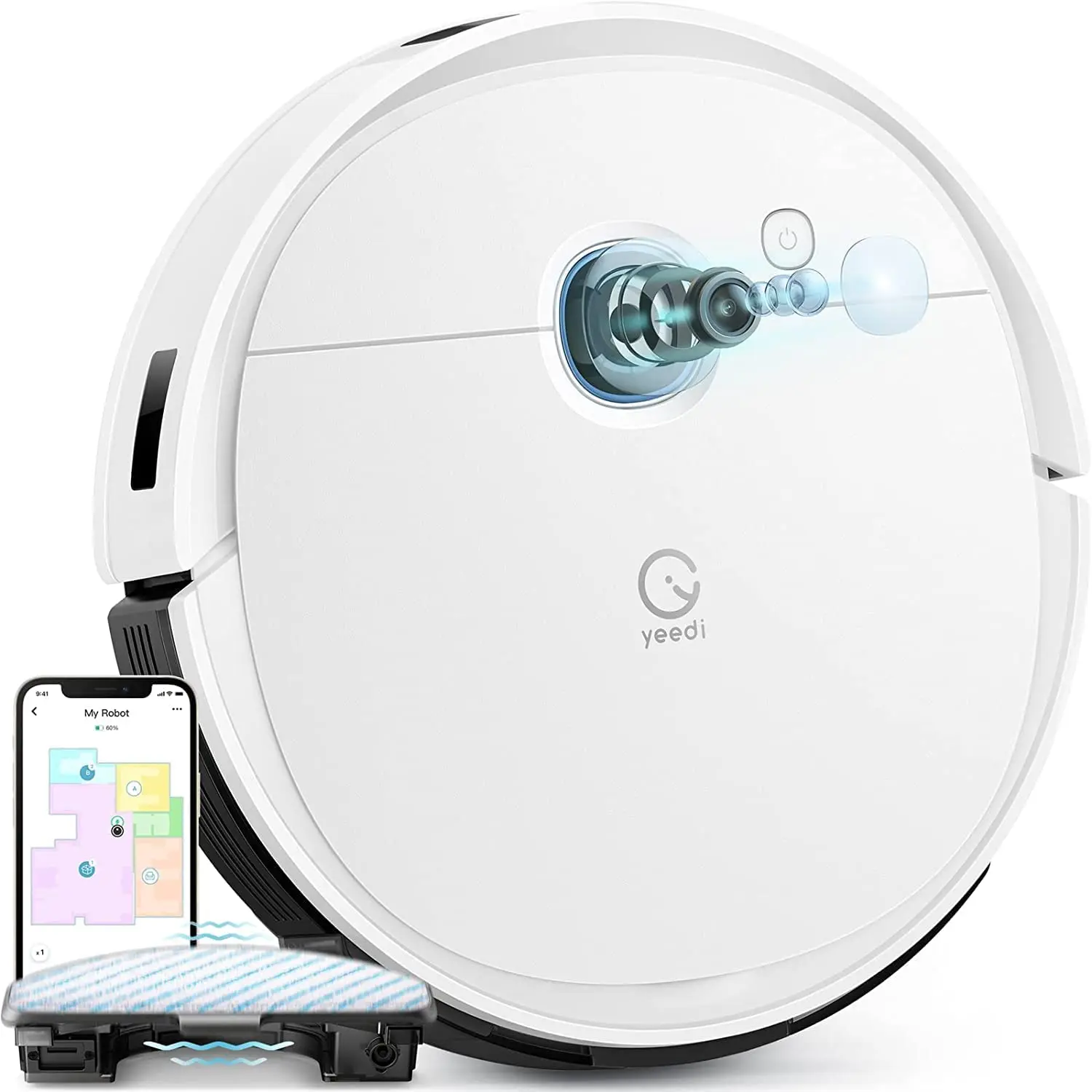 Yeedi Vac 2 Pro Robot 3000Pa Aspirapolvere Intelligente Evitamento Di Ostacoli 3D (Usato Di Seconda Mano Completo In Scatola)
