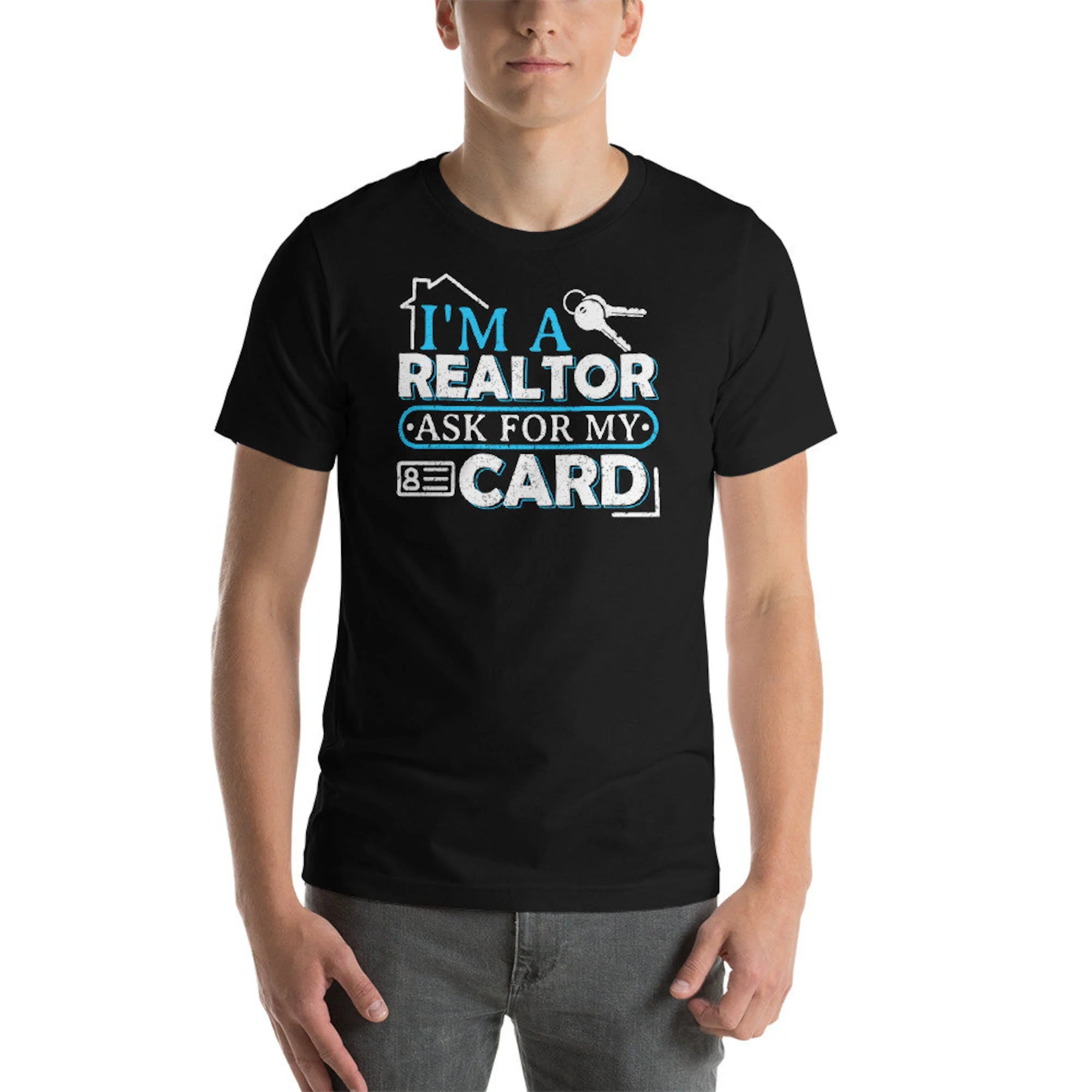Sono Un Agente Immobiliare Chiedi La Mia Carta T-Shirt Unisex Di Marketing Immobiliare