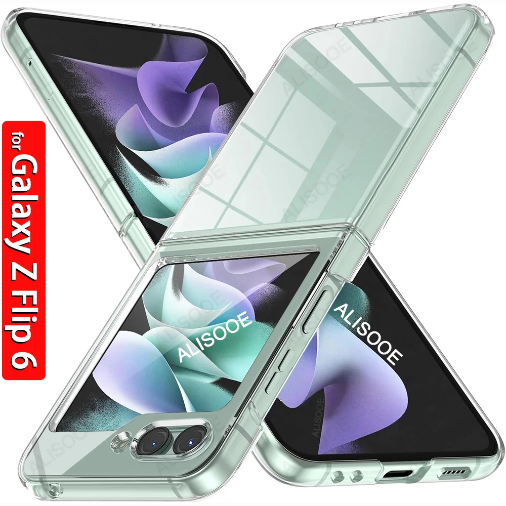 Hd Clear Funda Per Samsung Galaxy Z Flip 6 Custodia Ultra Sottile Trasparente Antiurto Capa Per Custodia Samsung Z Flip6