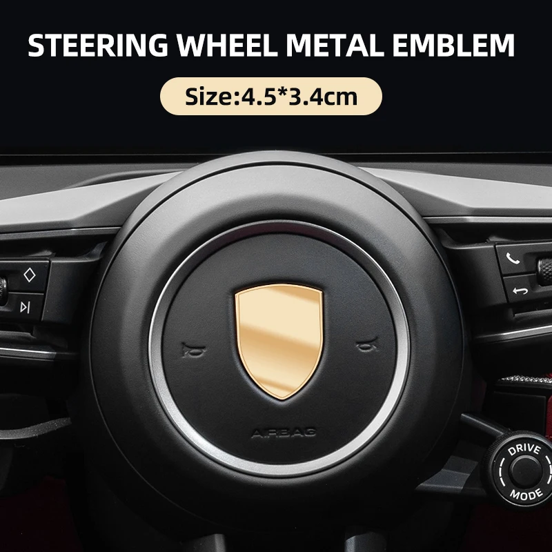 45Mm 3D Metal Emblem Sticker Car Volante Badge Logo Per Porsche Panamera Cayman Macan Cayenne Boxster 911 718 4 S
