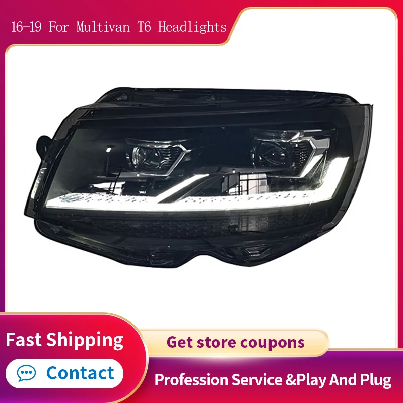 Nuovo Stile Per Vw Transporter Caravelle Head Lamp Multivan T6 Full Led Fari Con Segnale Di Svolta In Movimento Faro