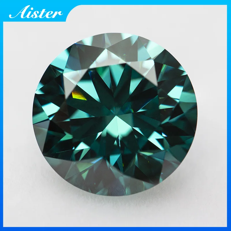Never Fade Emerald Green Moissanite Stone 0.5-5.0Ct Moissanita Loose Gemstones Pass Diamond Tester Con Certificato Gra