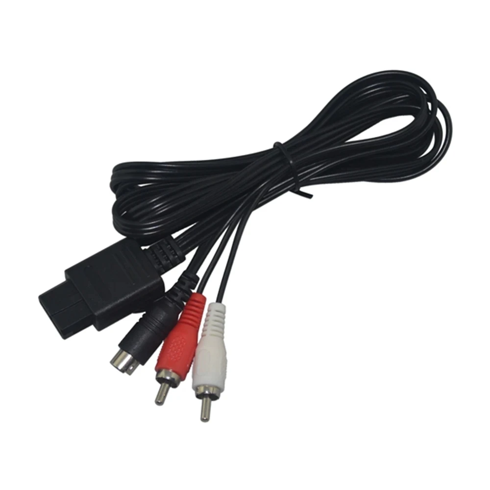 Nuovo Cavo Video S Per Nintendo Snes N64 Gamecube Svhs Rosso Bianco S-Video S-Vhs