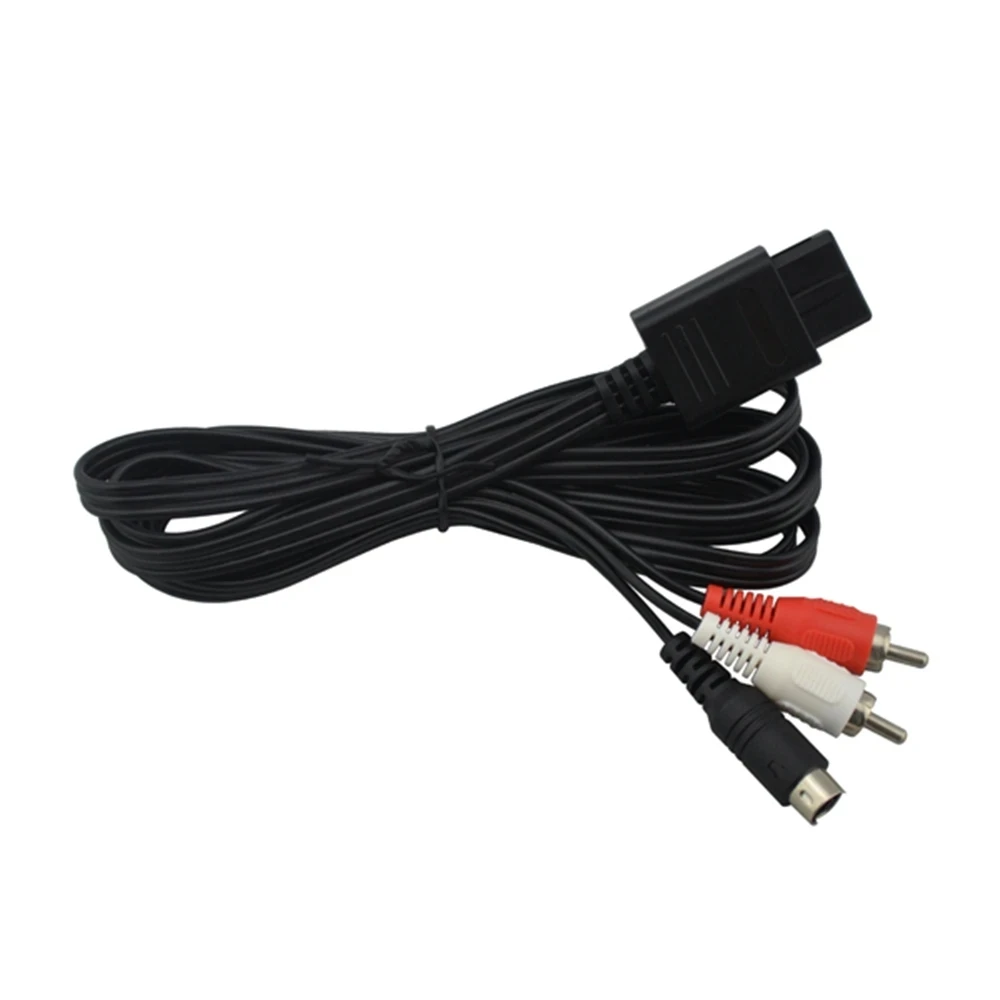 Nuovo Cavo Video S Per Nintendo Snes N64 Gamecube Svhs Rosso Bianco S-Video S-Vhs