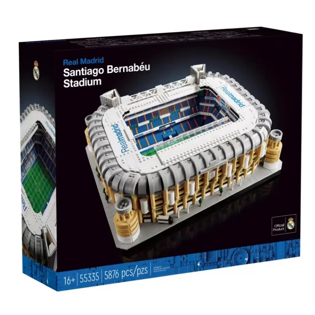 In Magazzino 5878 Pz 10299 Real Madrid Santiago Bernabeu Stadium Architecture City Model Building Blocks Mattoni Giocattoli Per Adulti Regalo