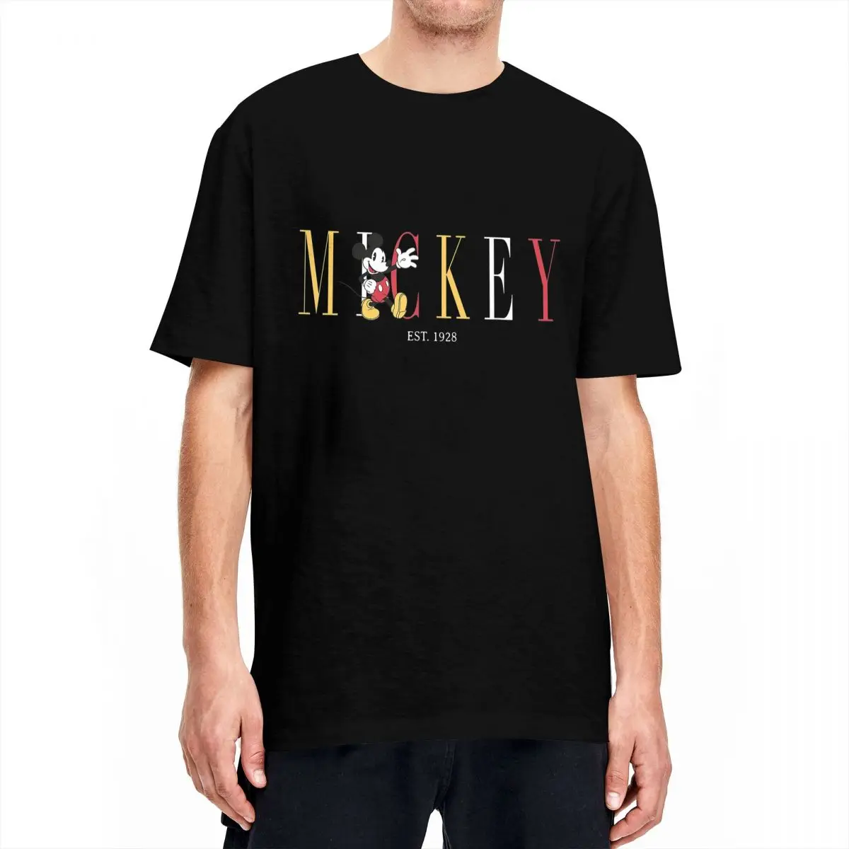 Mickey And Friends For Men Women T Shirt Mickey Mouse Est 1928 Funny Tee Shirt Girocollo T-Shirt 100% Cotone Nuovo Arrivo Top