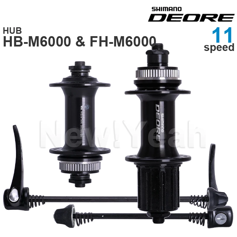Shimano Deore M6000 Mozzo Anteriore Freno A Disco Hb-M6000 Mozzo Posteriore Freehub Fh-M6000 Parti Originali A Sgancio Rapido A 11 Velocità