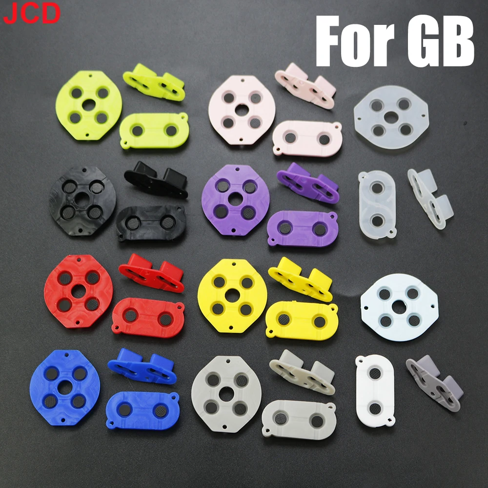 Jcd 1Set Per Game Boy Gb Dmg-01 Controller Di Gioco Pulsanti In Silicone In Gomma Conduttiva D-Pad Per Game Boy Gb Giallo Verde Blu Rosa