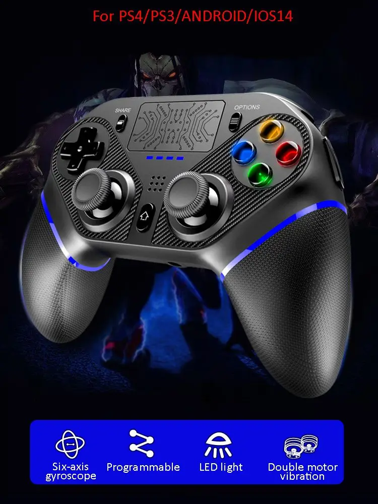 Nuovo Ipega Gamepad P4010 Joyctick Bluetooth Con Touchpad Led Light Speaker Game Playstation 4 Controller Per Sony Ps4 Ios