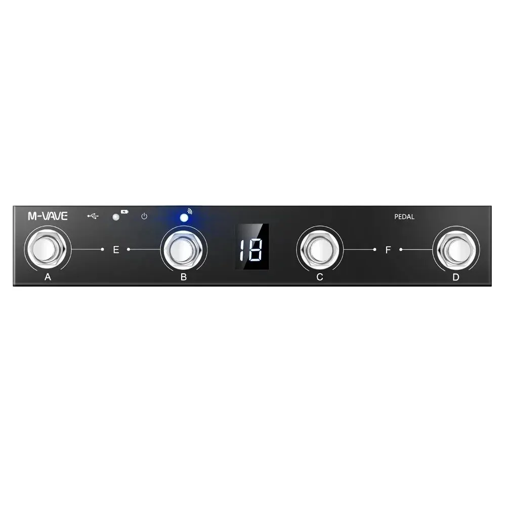 M-Vave Controller Midi Bluetooth Programmabile 4 Pulsanti Interruttore A Pedale Supporta Usb Midi Foot Control Page Turner 2 In1 Pedal