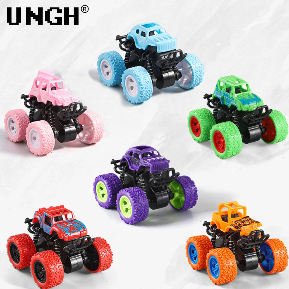 Ungh Pull Back Veicolo Fuoristrada A Quattro Ruote Motrici Stunt Dump Car Inertia Car Boy Toy Car Pull Back Car Per Giocattoli Per Bambini