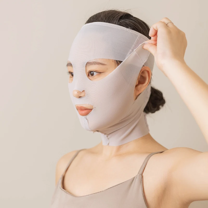 1 Pz 3D Full Face Slim Mask Riutilizzabile Traspirante Bellezza Donna Antirughe Fasciatura Dimagrante V Shaper Full Face Lift Sleeping Mask