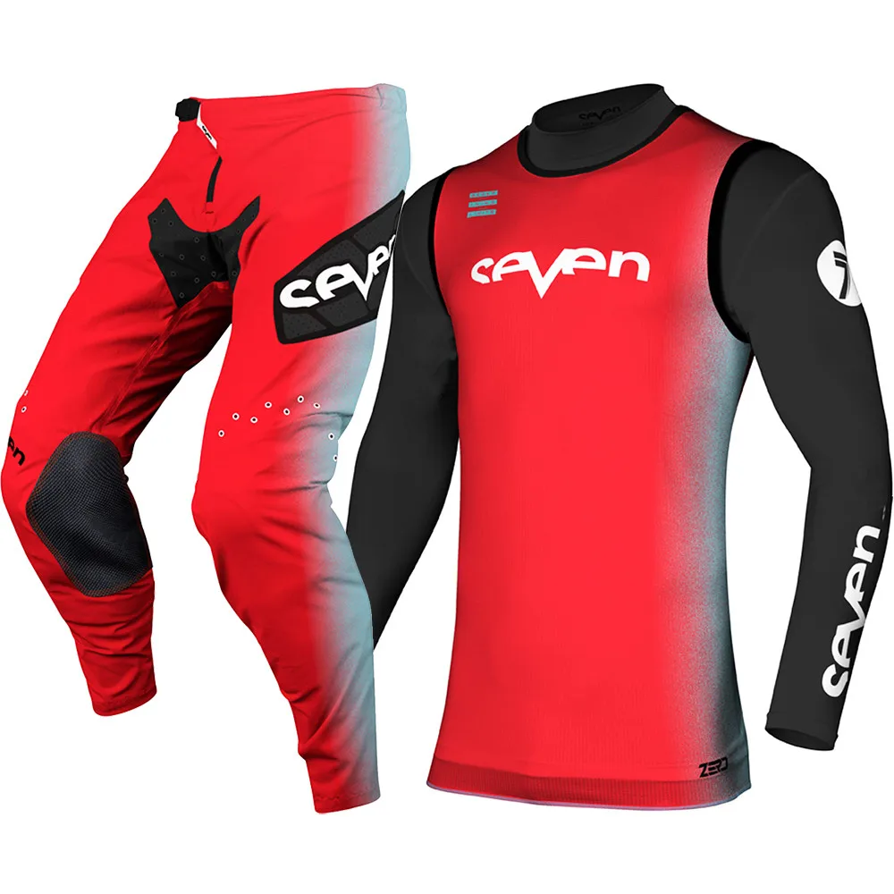 2024.1 Red Seven Mx Gear Set Off Road Motorcycle Race Wear Dirt Bike Motocross Jersey Set Moto Combo