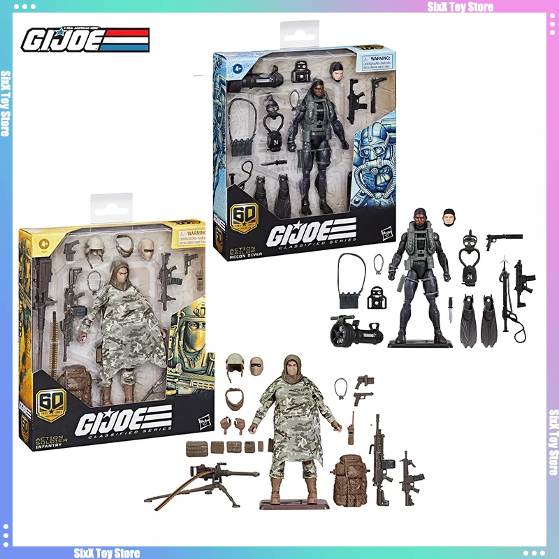 G.I. Joe Gi Joe Classificato Serie Fanteria Recon Diver Action Figures Collection Sailor Figurine Model Statue Doll Toys Gifts