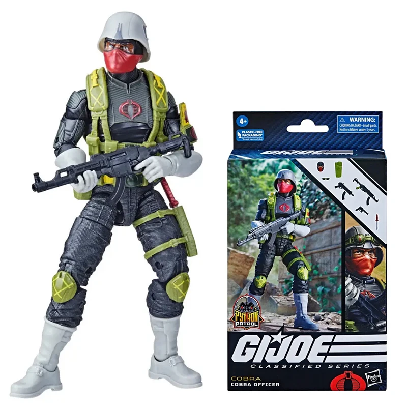 16Cm Originale G.I. Joe Gi Joe Classificato Serie Python Patrol Cobra Officer Action Figure Model Toy Gift