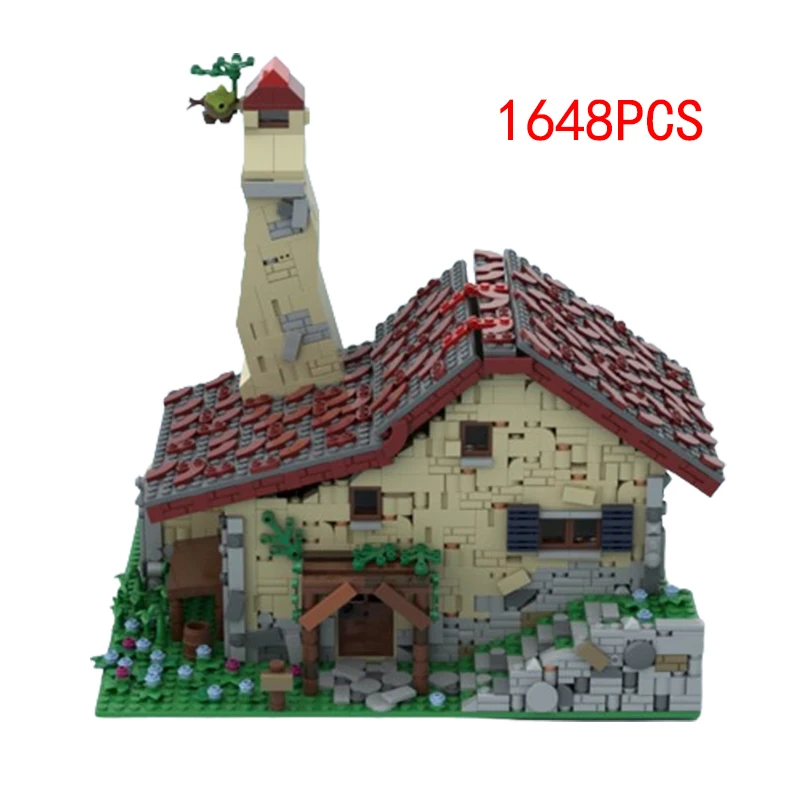 Spot Moc-129936 Link House The Legend Of Zelda Breath Of The Wild Small Particle Assemblato Building Block Building Toy Model