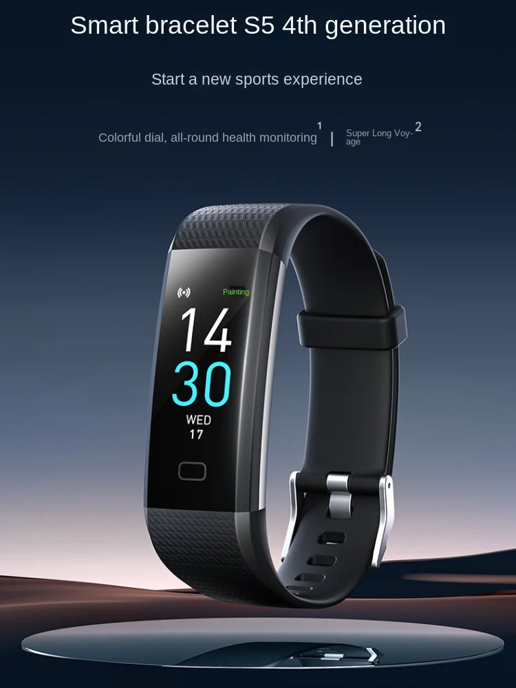 S5 Sport Smart Watch Impermeabile Cuore Uomo Donna Frequenza Monitor Della Pressione Sanguigna Braccialetto Fitness Tracker Per Android Per Ios