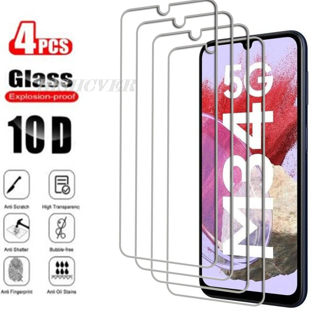 Vetro Protettivo 4 Pezzi Per Samsung Galaxy M34 M33 M35 M54 M53 M55 M15 M14 M13 M23 M22 M31 M52 Pellicola Proteggi Schermo Temperata