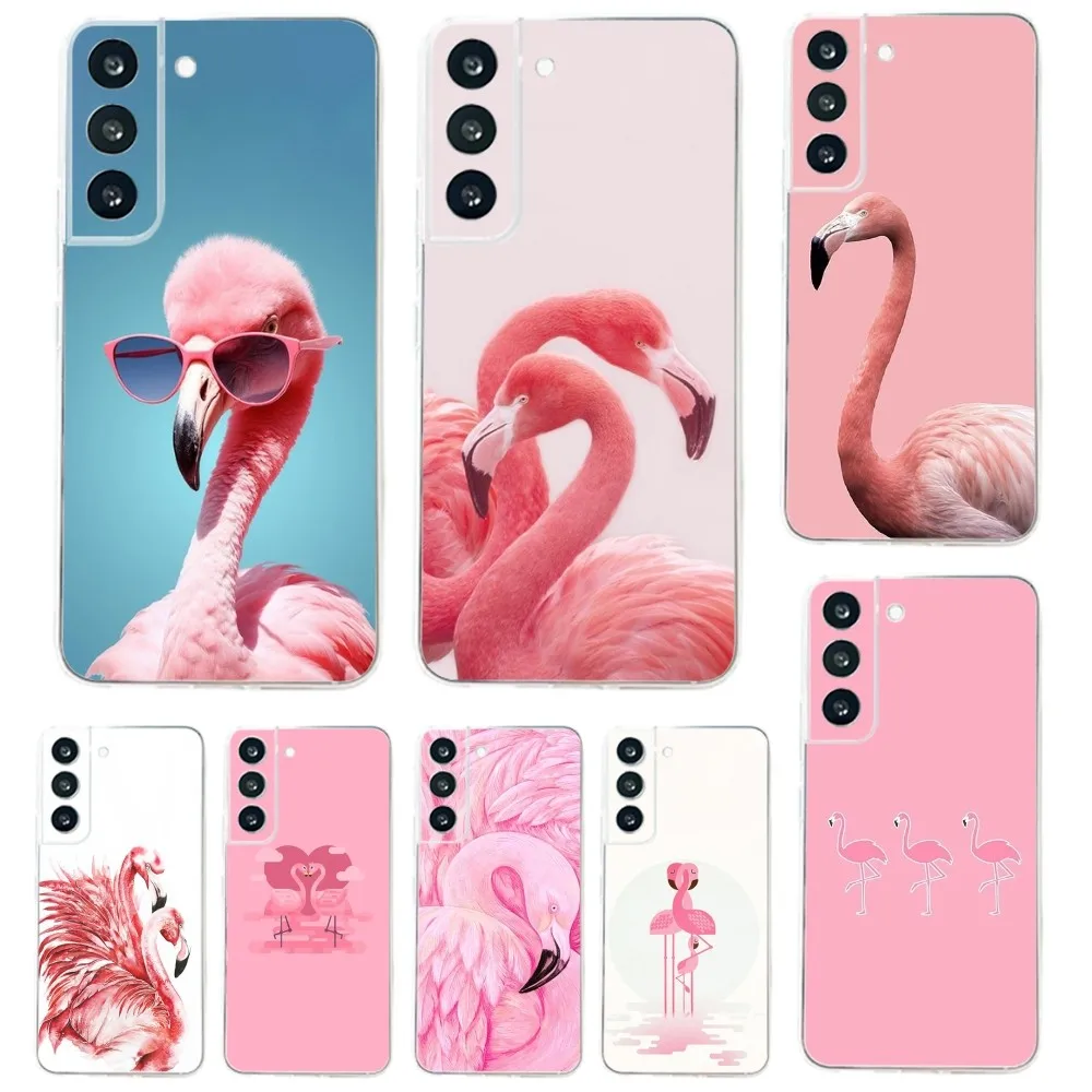 Custodia Per Telefono Pink Fantasy Flamingos Per Samsung Galaxy A71,70,52,51,40,31,A50,30S,21S, Note20Cover Ultra Trasparente