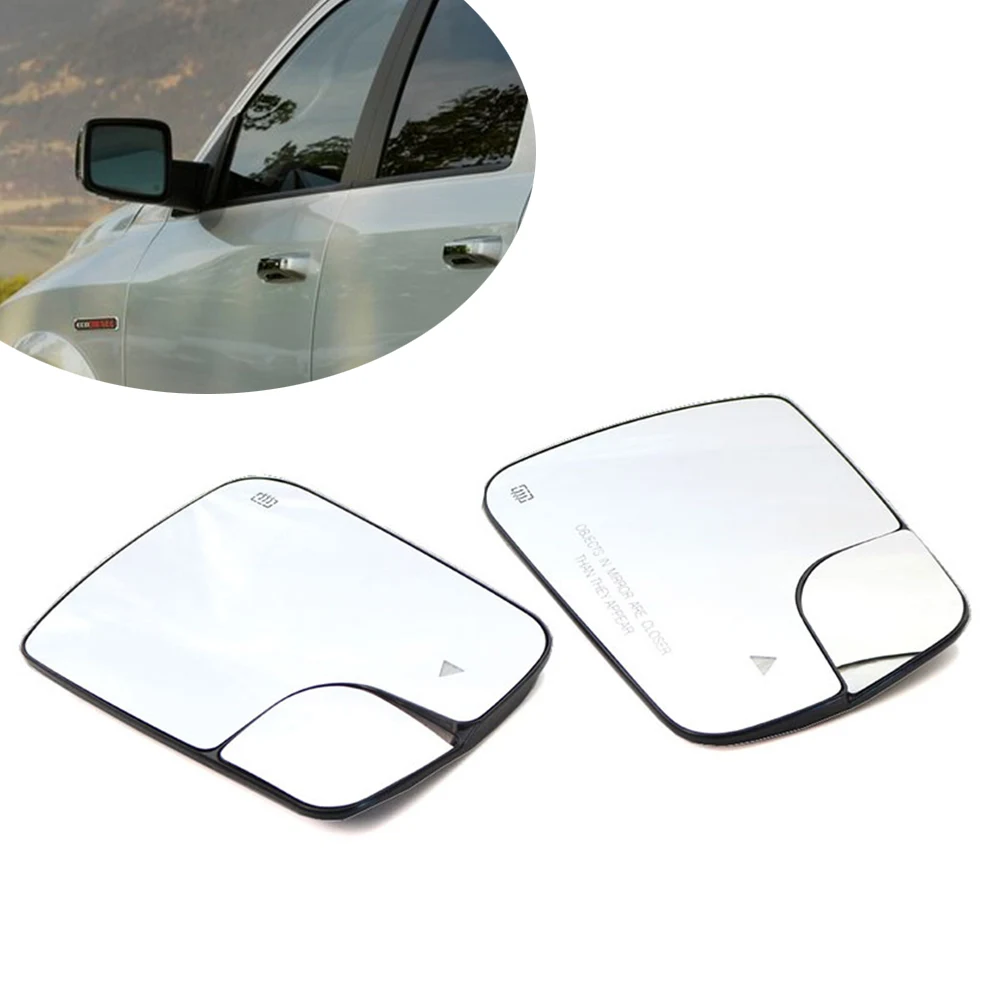 2Pcs Car Blind Spot Lane Change Assist Heated Left Right Rearview Wing Mirror For Dodge Ram 1500 2500 2013-2018